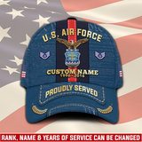 Personalized U.S. Air Force Service Cap – Custom Name, Rank & Years of Service