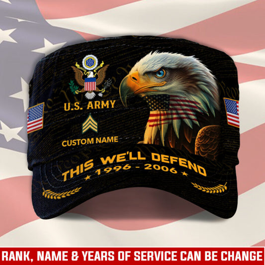 Personalized US Veteran Cap - Military Cap - Always Remember, Never Forget