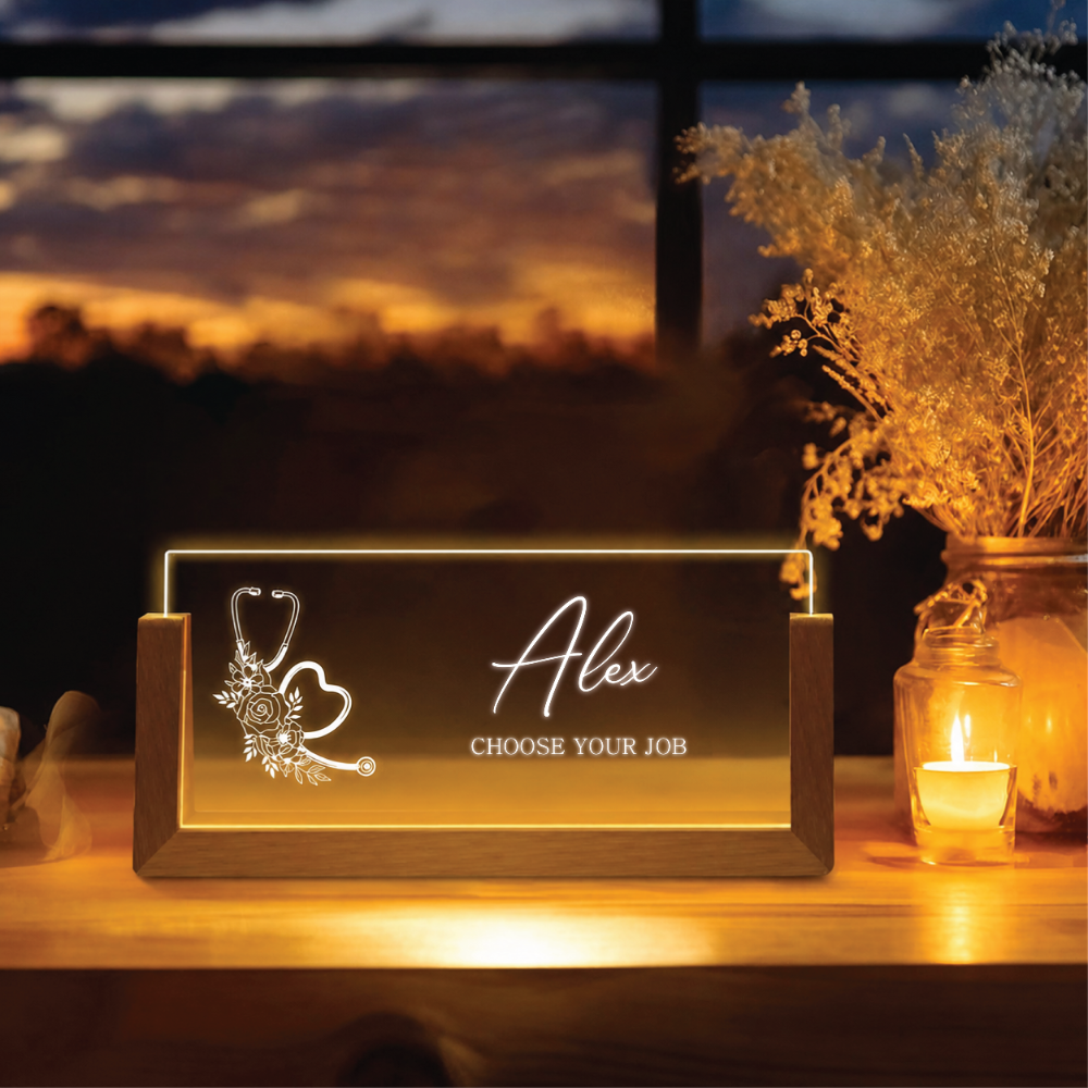 ALEX - TC01PNL001 - Personalized Nurse Manager Desk Name Plate Night Light