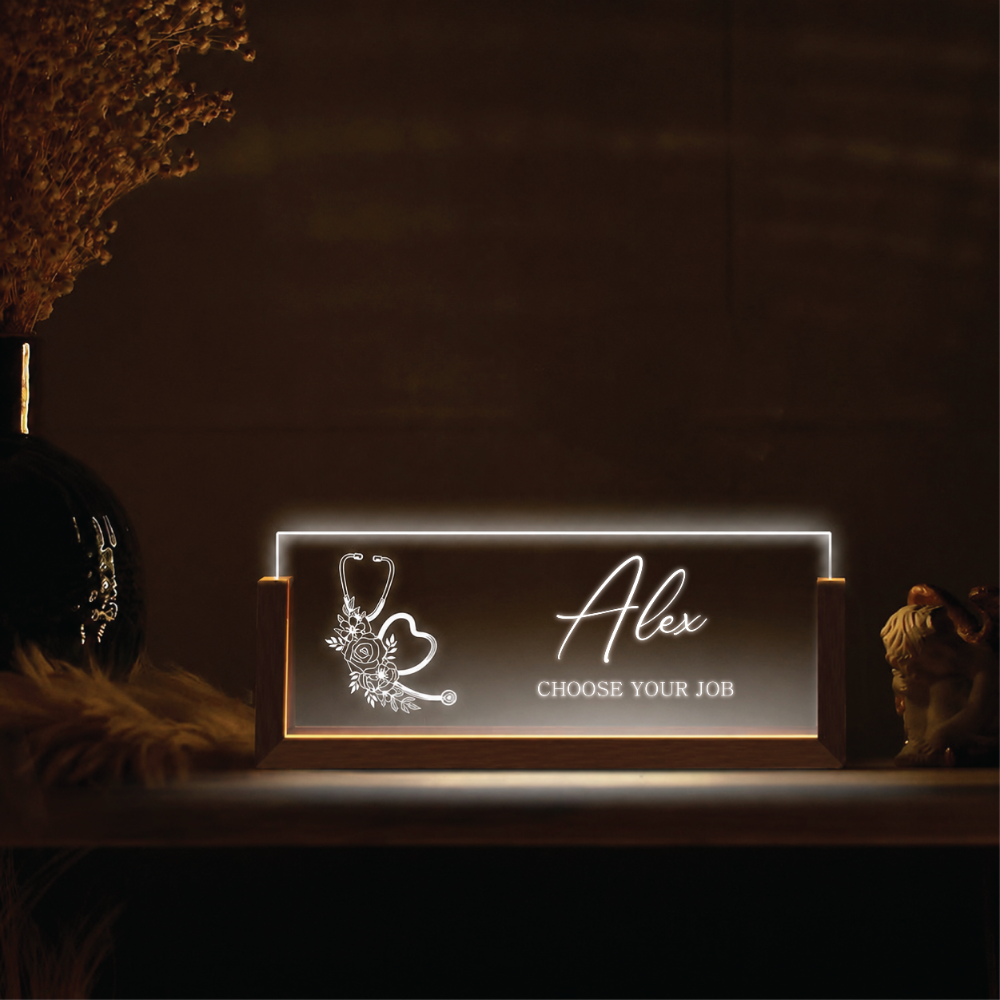 ALEX - TC01PNL001 - Personalized Nurse Manager Desk Name Plate Night Light