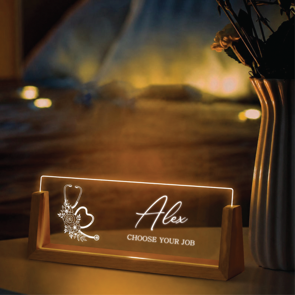 ALEX - TC01PNL001 - Personalized Nurse Manager Desk Name Plate Night Light