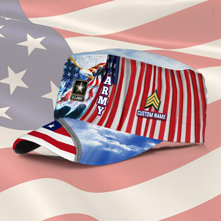 Personalized US Veteran Cap - Military Cap - Lest We Forget