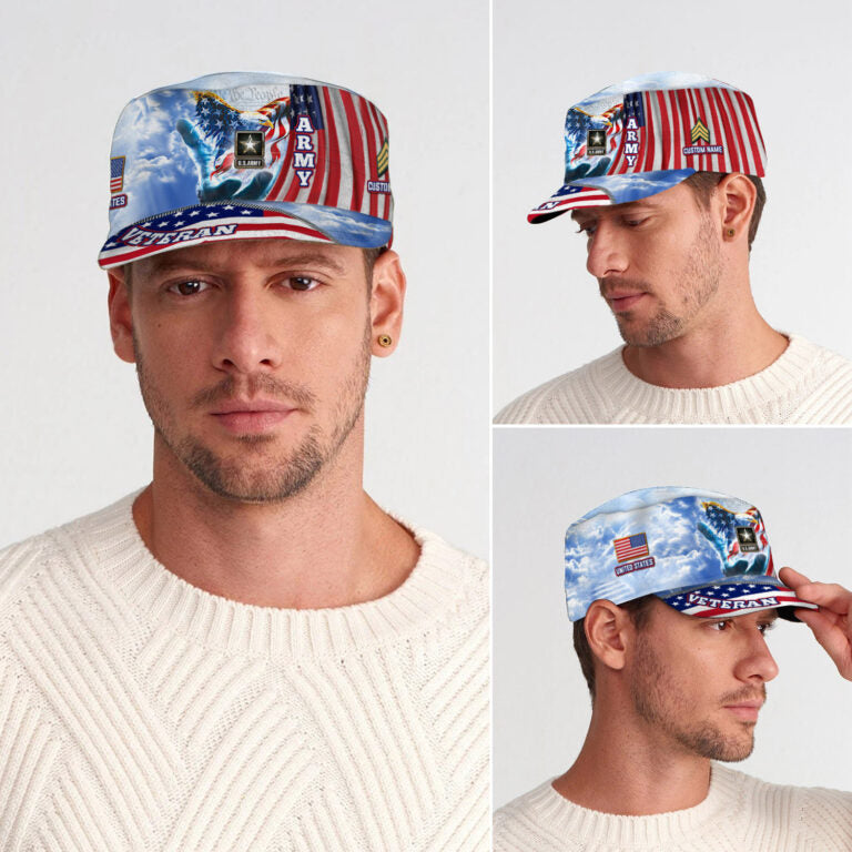 Personalized US Veteran Cap - Military Cap - Lest We Forget