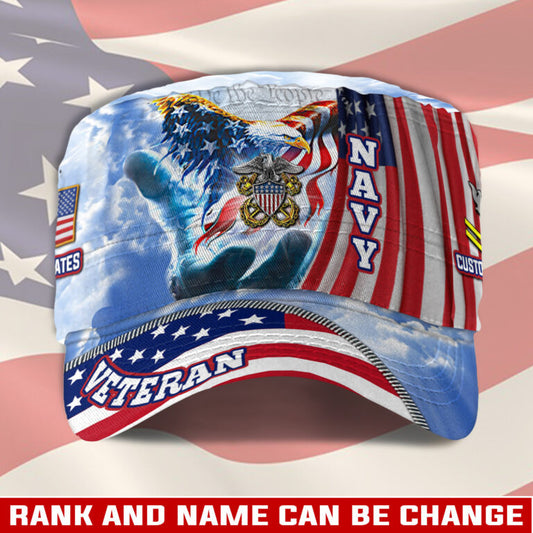 Personalized US Veteran Cap - Military Cap - Lest We Forget