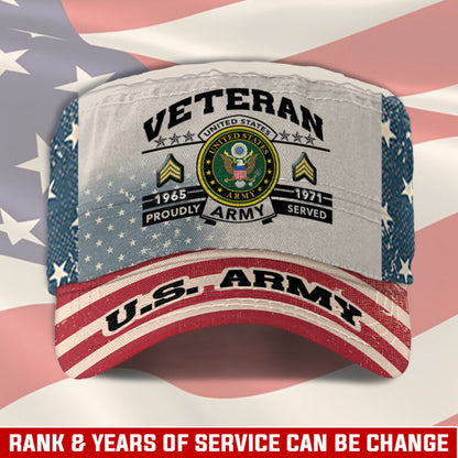 Personalized US Veteran Cap - Military Cap - Service Before Self