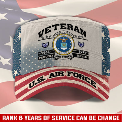 Personalized US Veteran Cap - Military Cap - Service Before Self
