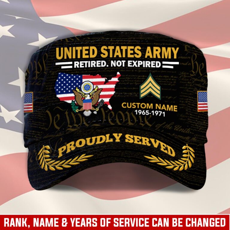 Personalized US Veteran Cap - Military Cap - Been There - Retired Not Expired