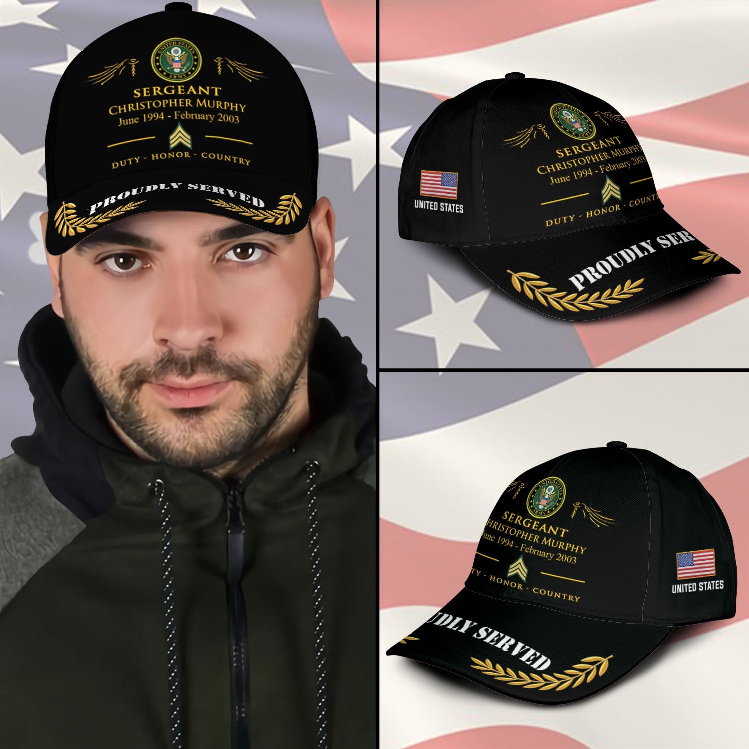 US Army – Classic Cap – TKE7891 – Proud US Veteran