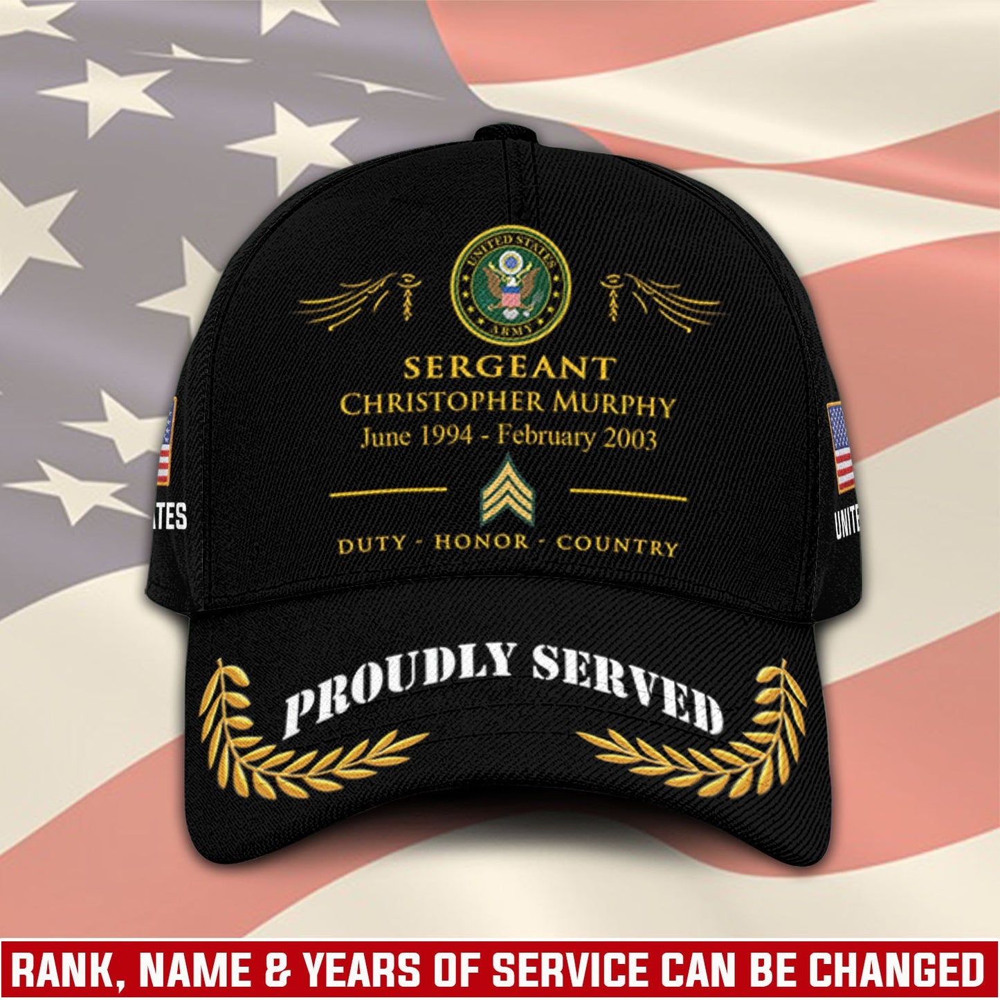 US Army – Classic Cap – TKE7891 – Proud US Veteran