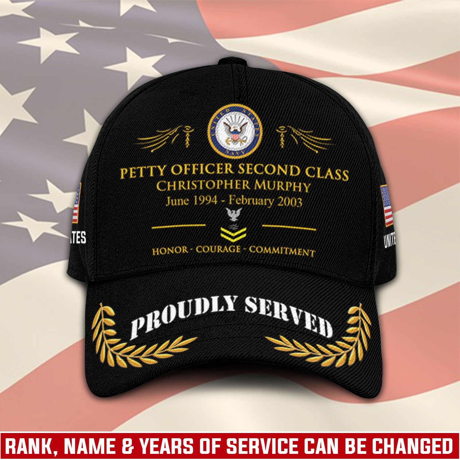 US Navy – Classic Cap – TKE7892 – Proud US Veteran