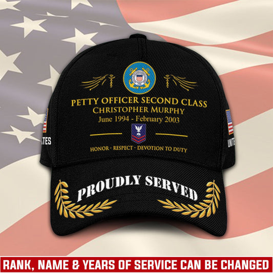 US Coast Guard – Classic Cap – TKE7894 – Proud US Veteran
