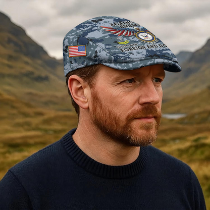 Custom U.S. Navy Veteran Jeff Cap – Name, Rank & Service Years Personalized