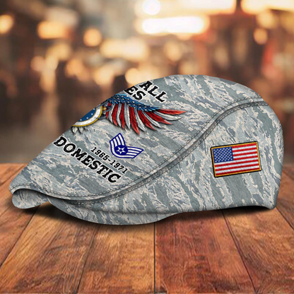 Custom U.S. Air Force Veteran Jeff Cap – Name, Rank & Service Years Personalized