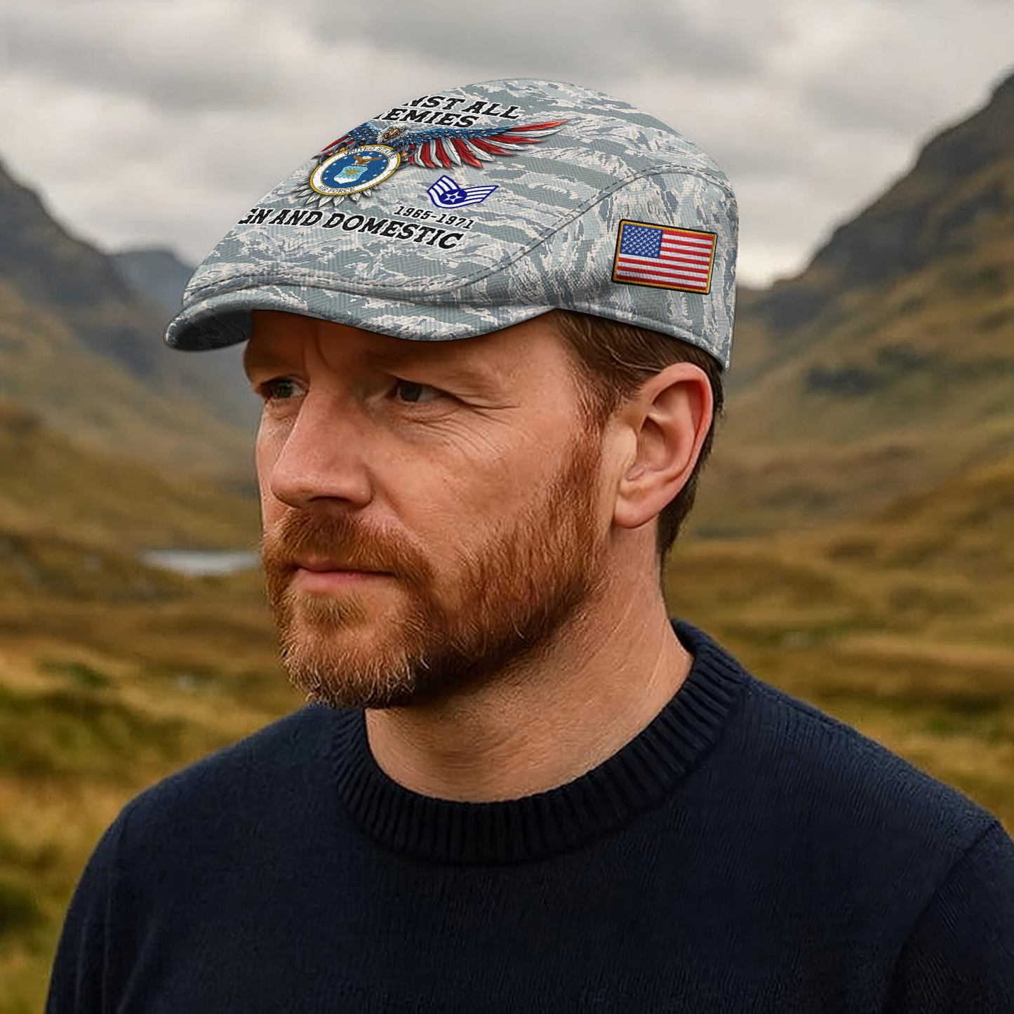 Custom U.S. Air Force Veteran Jeff Cap – Name, Rank & Service Years Personalized