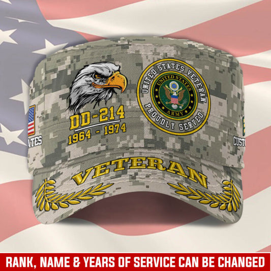 Personalized US Veteran Cap - Military Cap - Lest We Forget