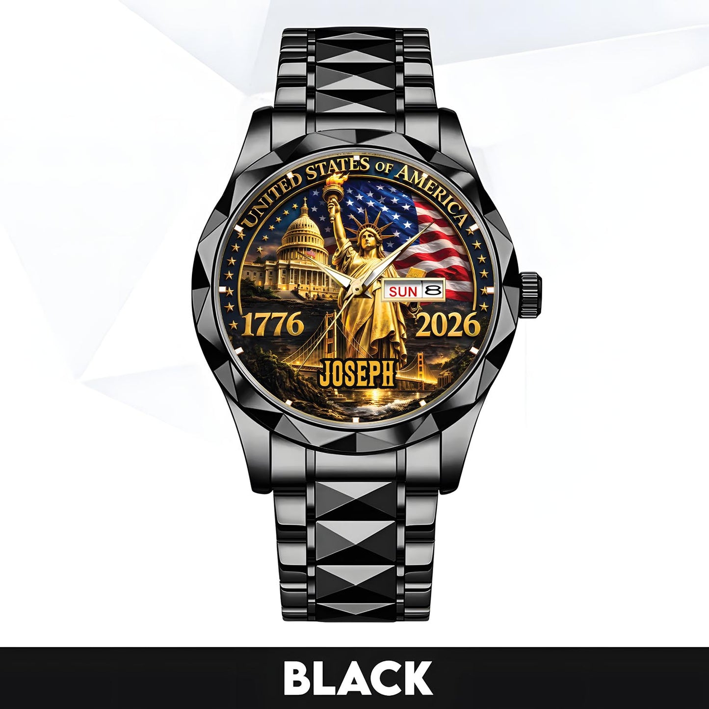 JOSEPH - TC01WT004 - Liberty Statue & Flag Customized America 250th Anniversary Watch