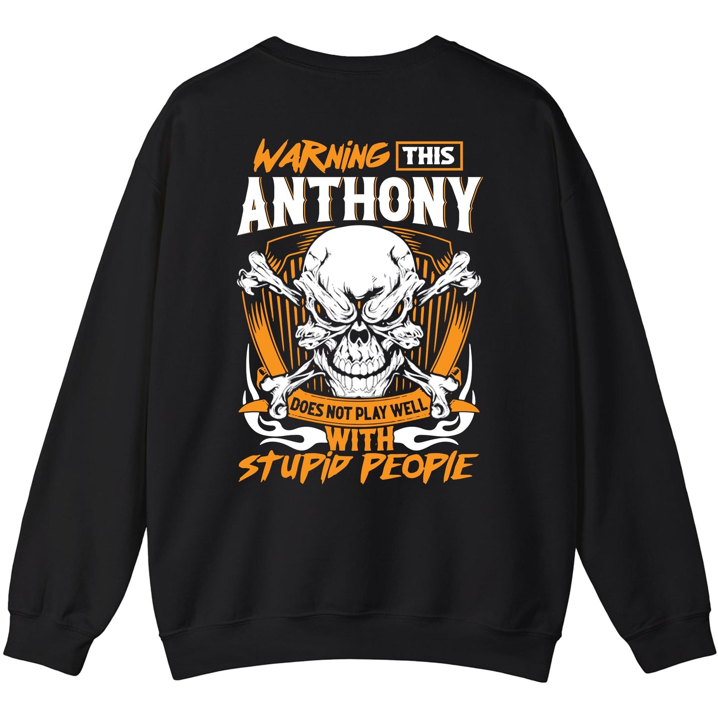 ANTHONY - TC01TS003 - Warning This ANTHONY Does Not Play Well With Stupid People - Personalized Shirt, Premium Gift for Anniversary