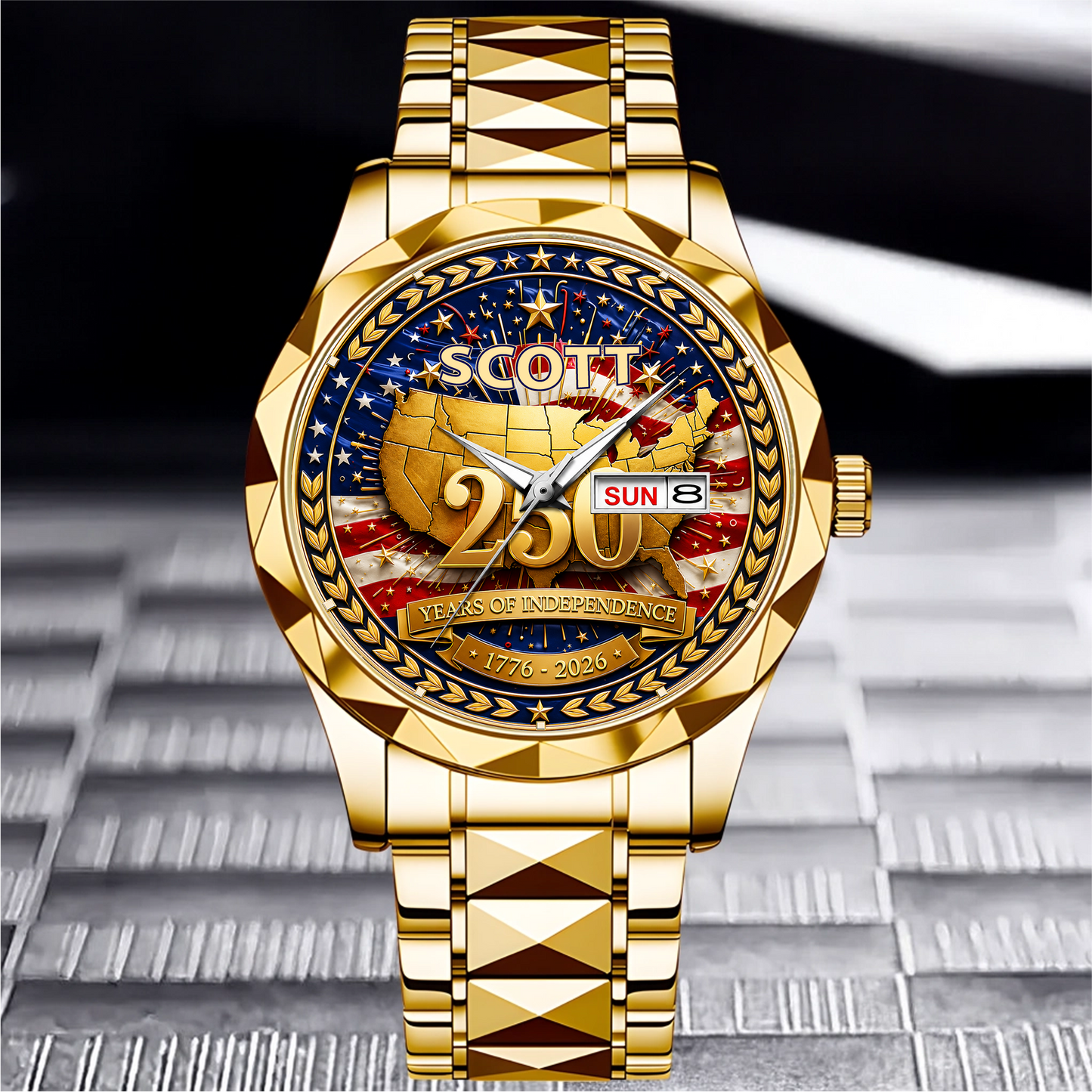 SCOTT - TC01WT010 - Customized 250th Anniversary USA Watch