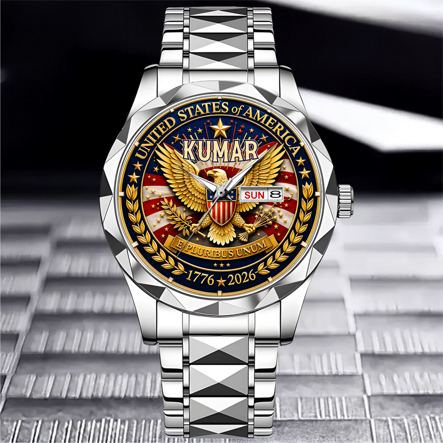 KUMAR - TC01WT009 - Customized 250th Anniversary USA Watch
