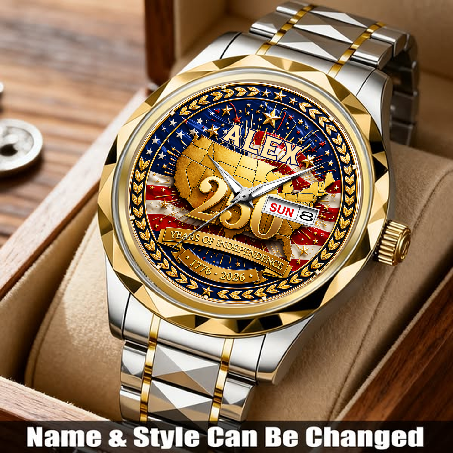 ALEX - TC01WT010 - Customized 250th Anniversary USA Watch