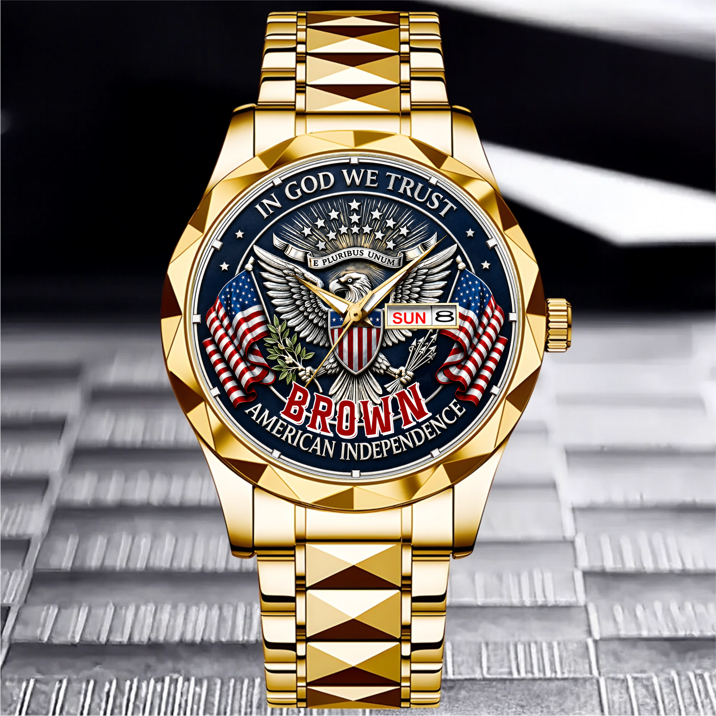 BROWN - TC01WT007 - Customized USA 250th Anniversary Capitol Watch
