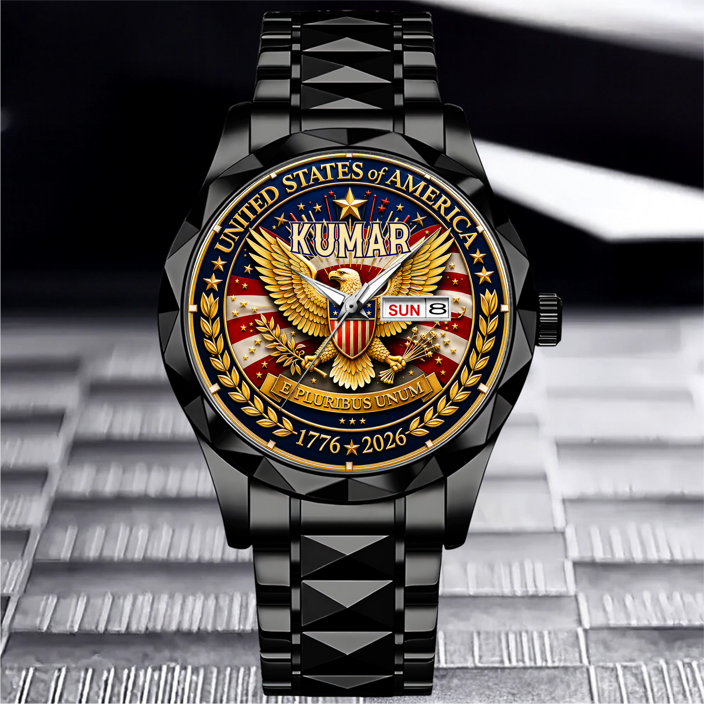 KUMAR - TC01WT009 - Customized 250th Anniversary USA Watch