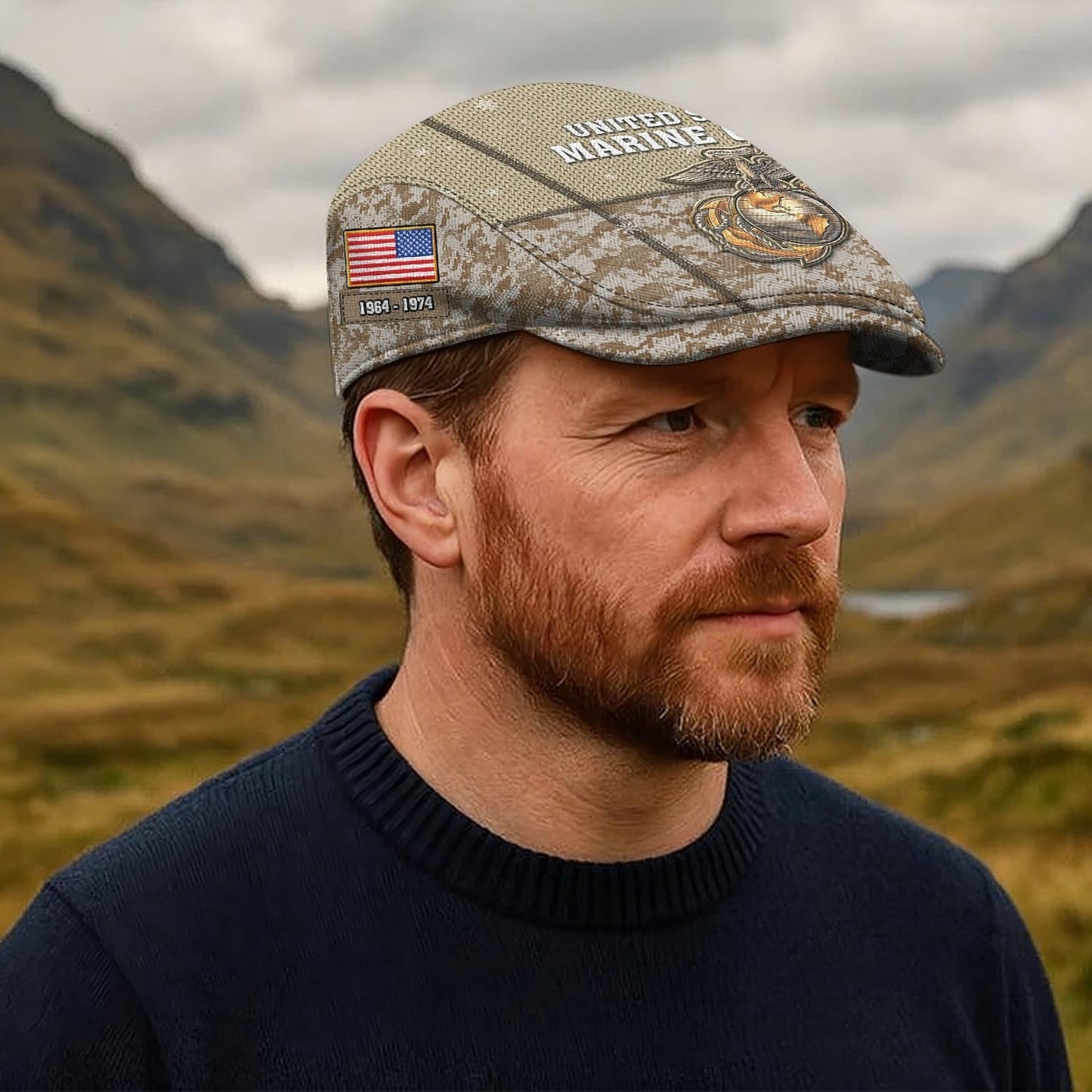 Custom U.S. Marine Corps Jeff Cap – Digital Camo Badge