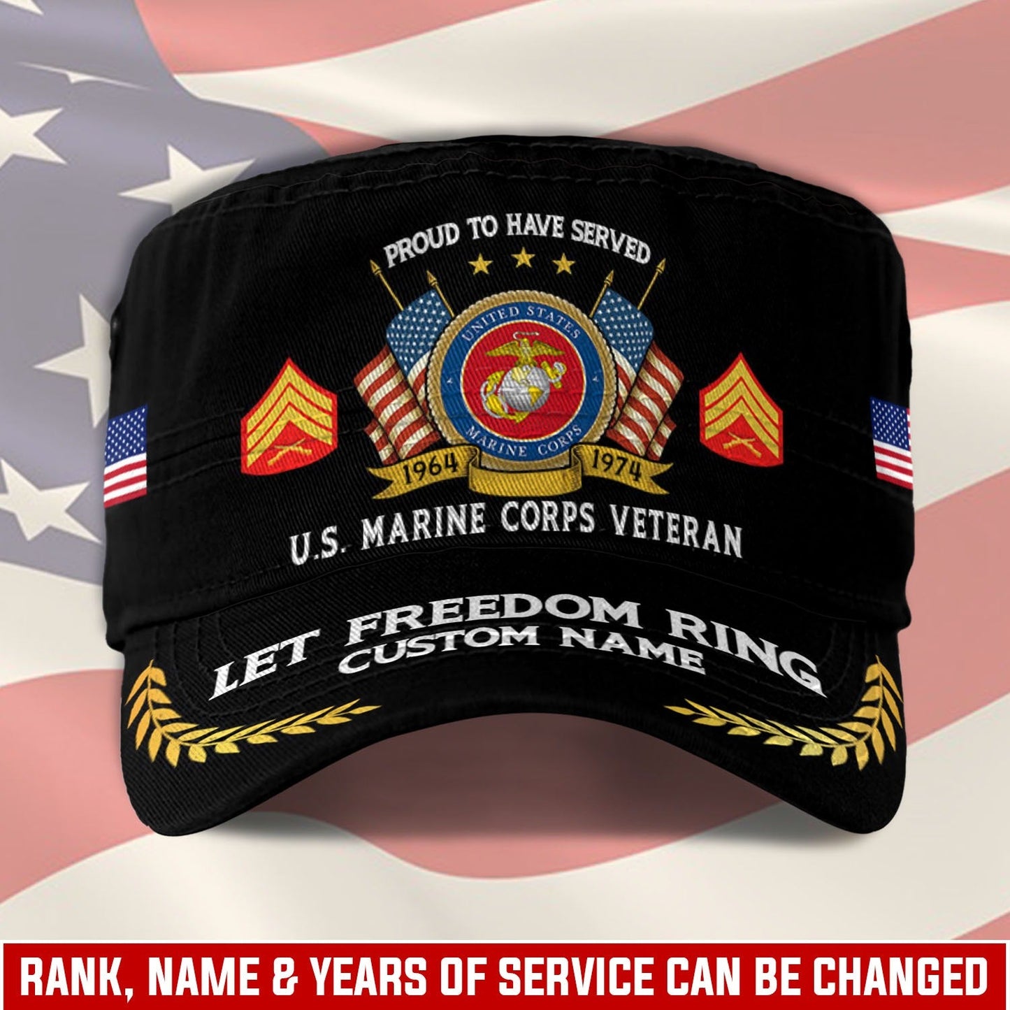 US Marine Corps – Military Cap -  Elite Service Emblem