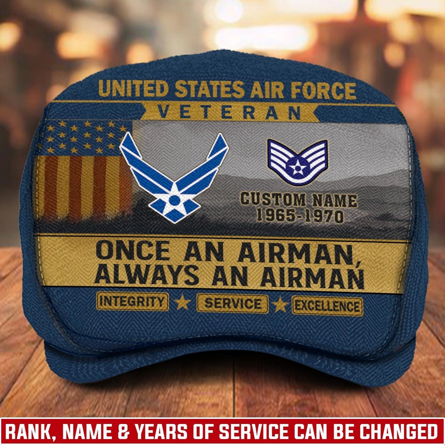 Custom U.S. Air Force Jeff Cap – Old School Veteran Patch