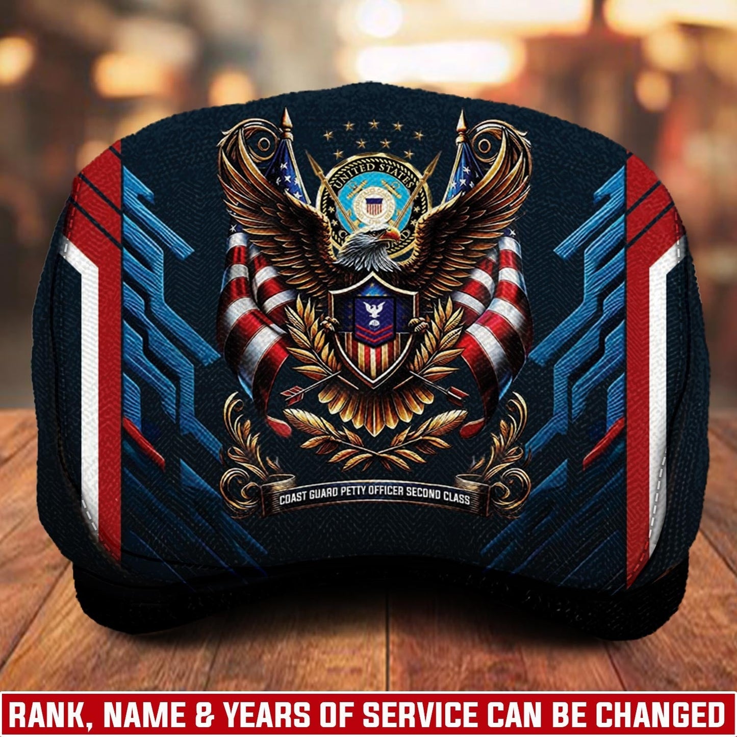 Custom U.S. Coast Guard Jeff Cap –  Liberty Shield Emblem