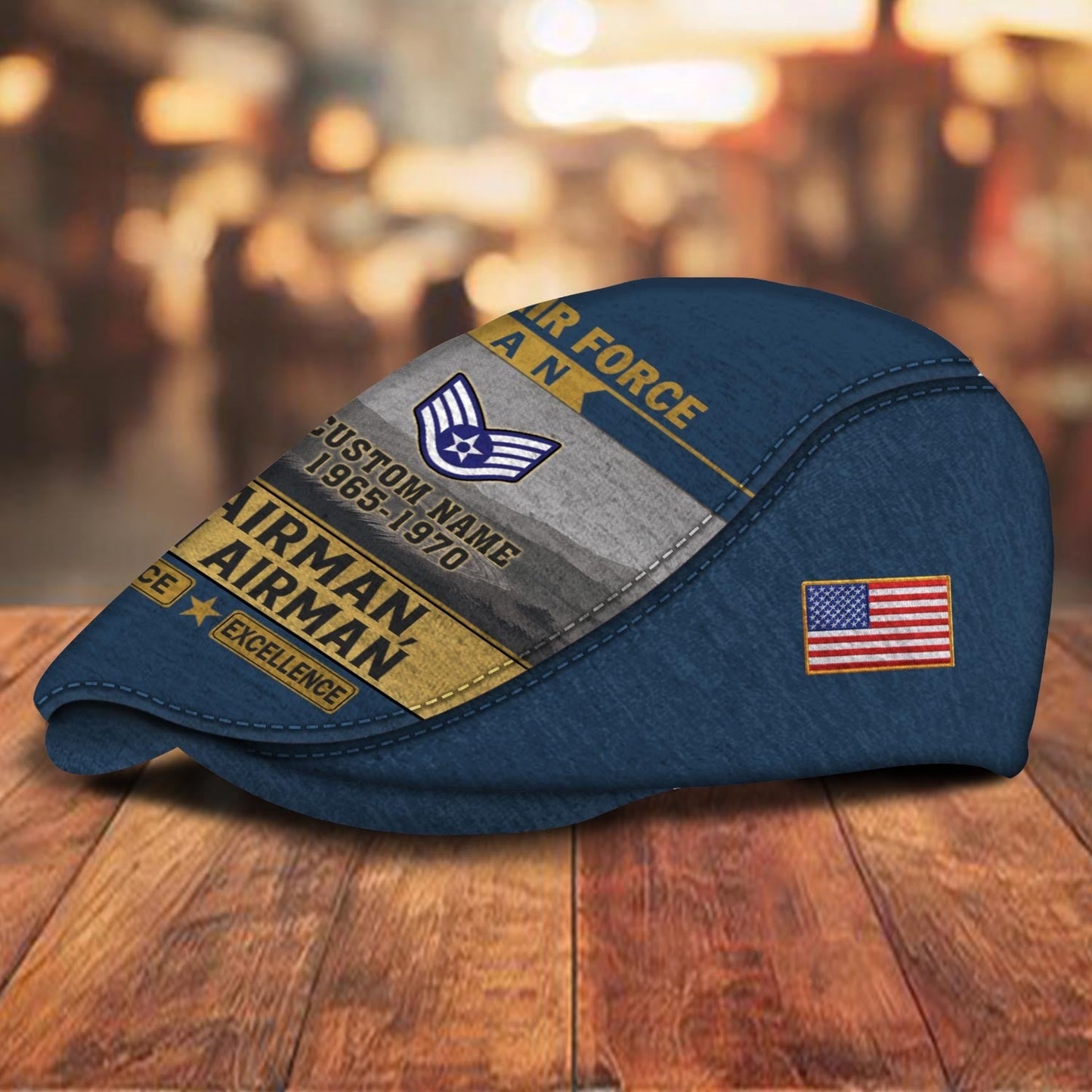 Custom U.S. Air Force Jeff Cap – Old School Veteran Patch