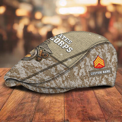 Custom U.S. Marine Corps Jeff Cap – Digital Camo Badge