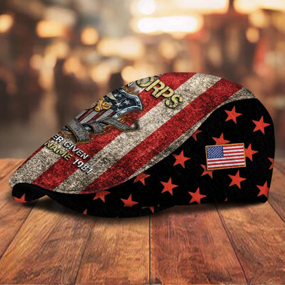 Custom U.S. Marine Corps Jeff Cap – Patriot Shield Design