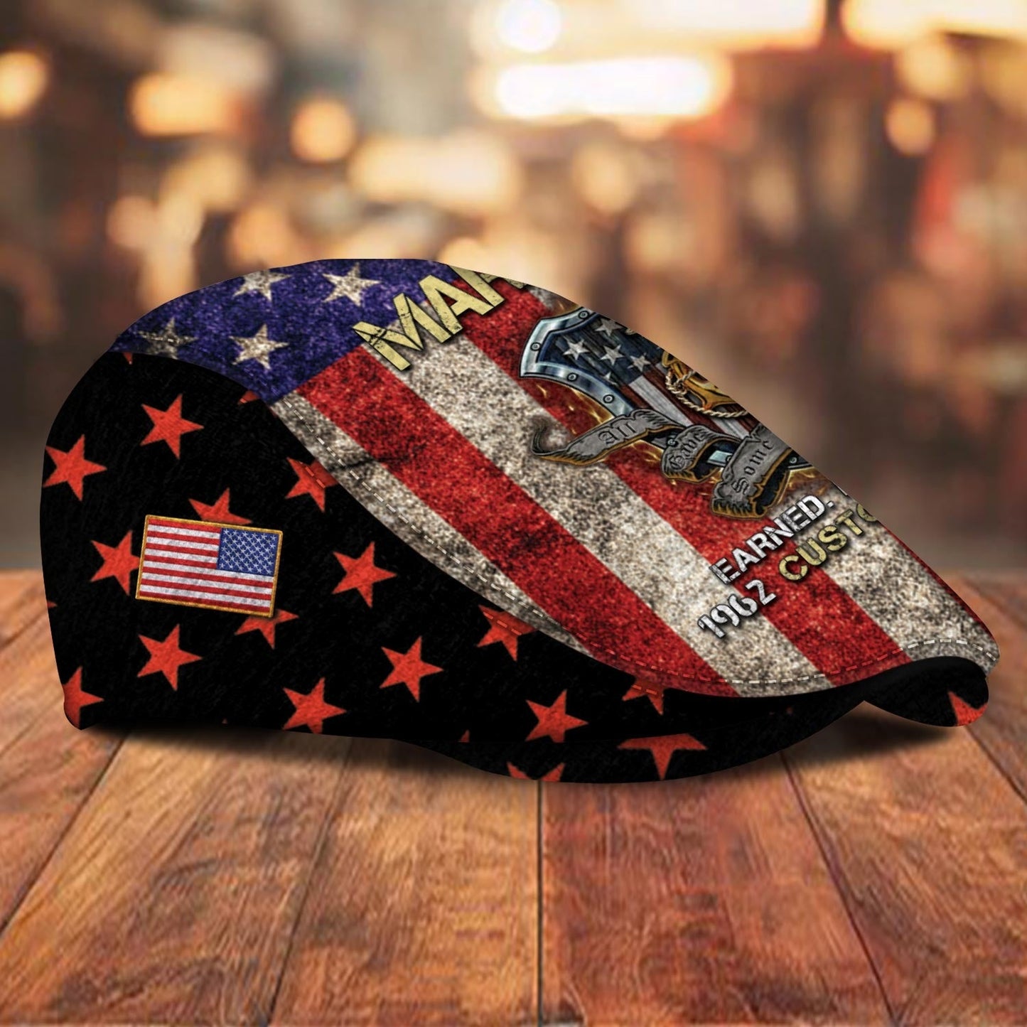 Custom U.S. Marine Corps Jeff Cap – Patriot Shield Design