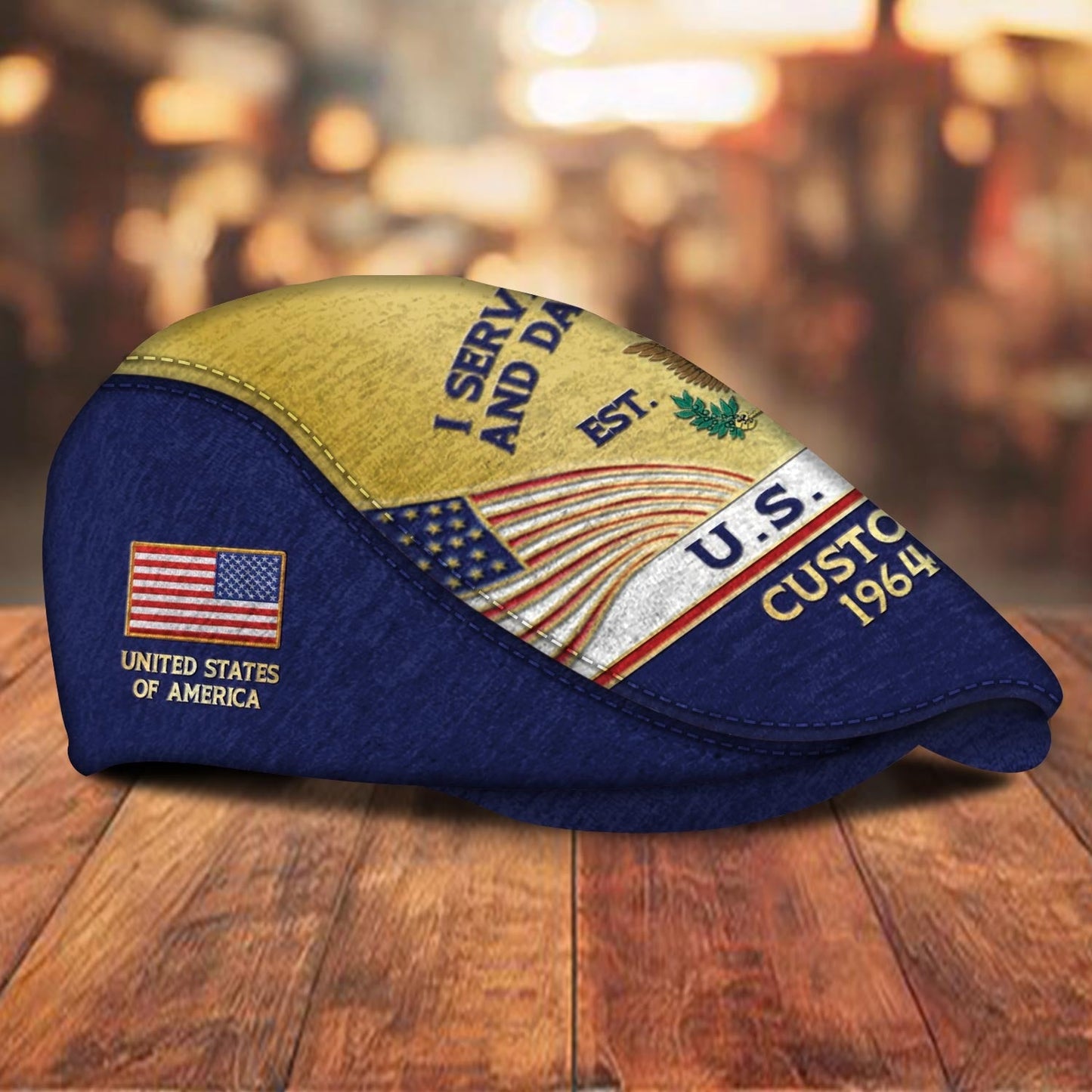 Custom U.S. Army Jeff Cap –  Heritage Flag Emblem