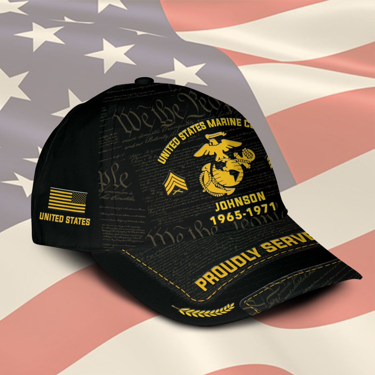 US Marine Corps – Classic Cap –  We The People Black