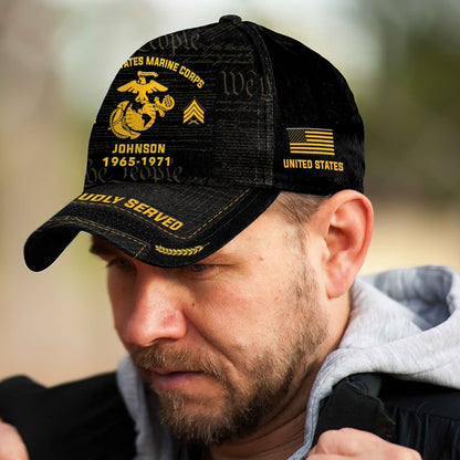 US Marine Corps – Classic Cap –  We The People Black