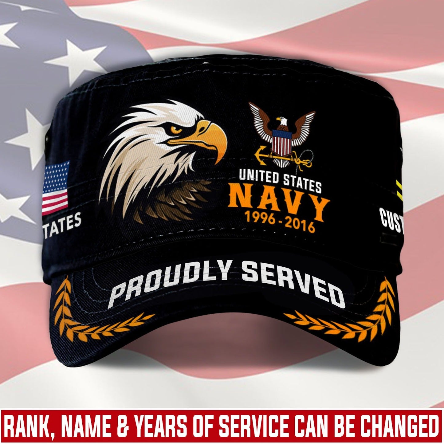 US Navy – Military Cap - Veteran Pride Eagle Military Hat
