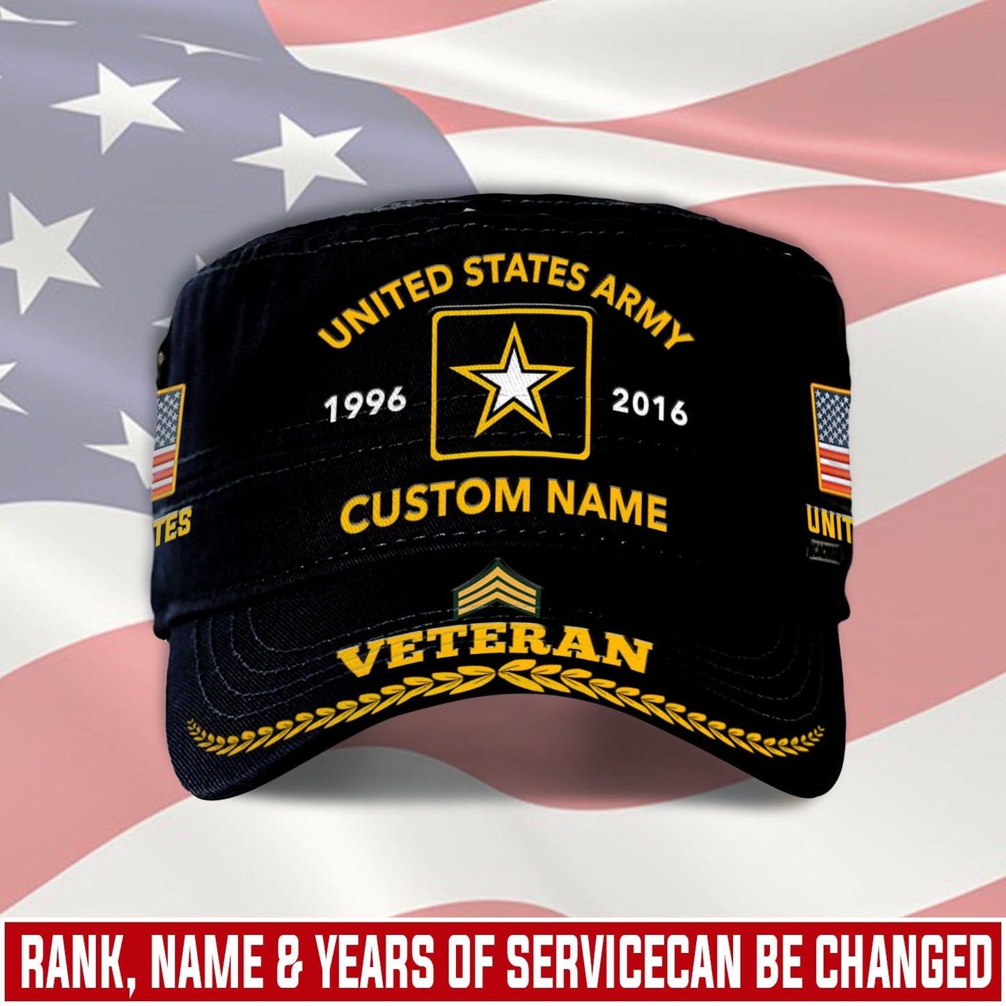 US Veteran – Military Cap – Proudly Served Veteran Military Cap
