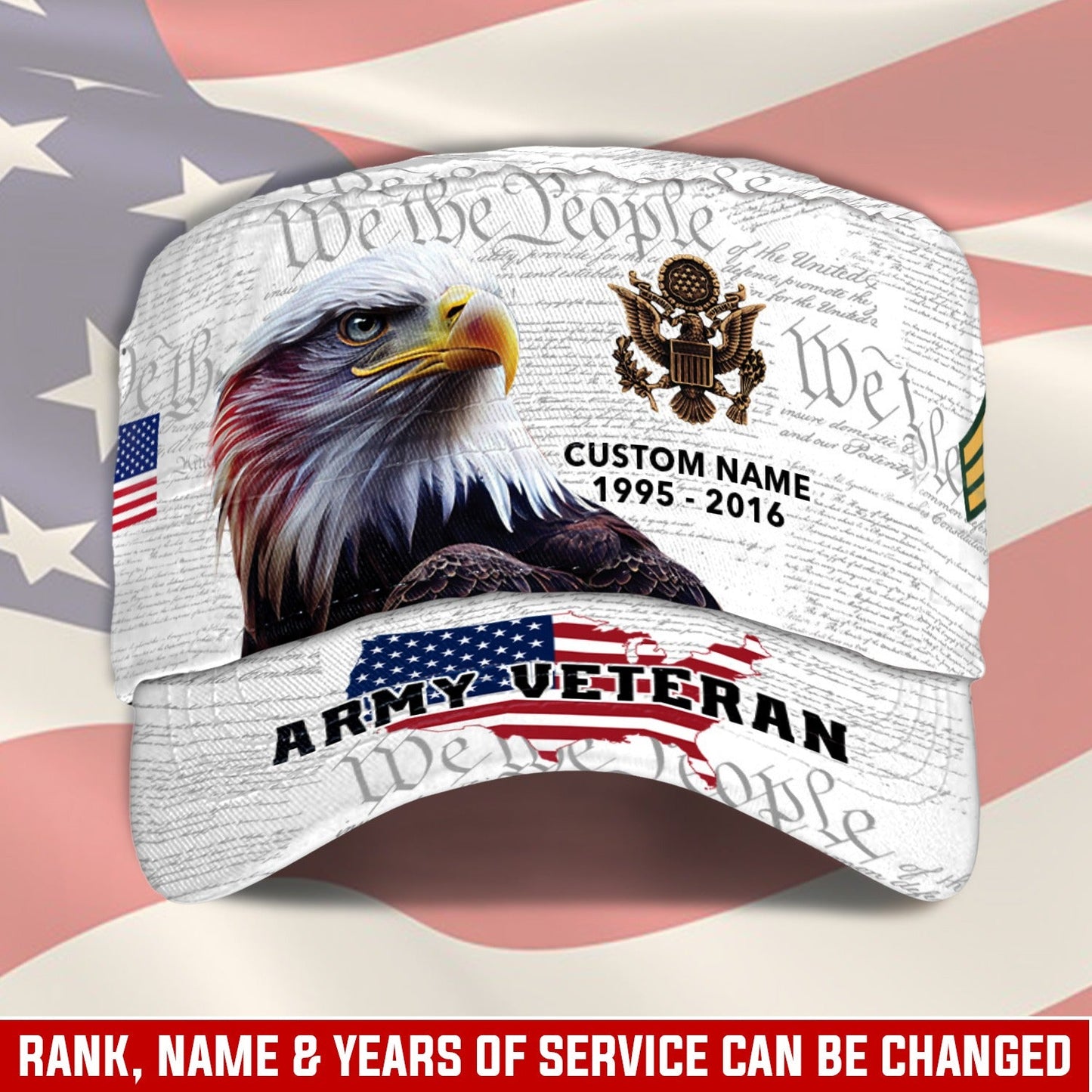 US Army – Military Cap –  American By Birth, Veteran By Choice