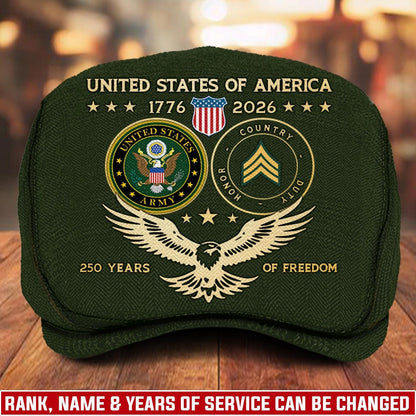 Custom U.S. Army Jeff Cap – 250 YEARS OF FREEDOM