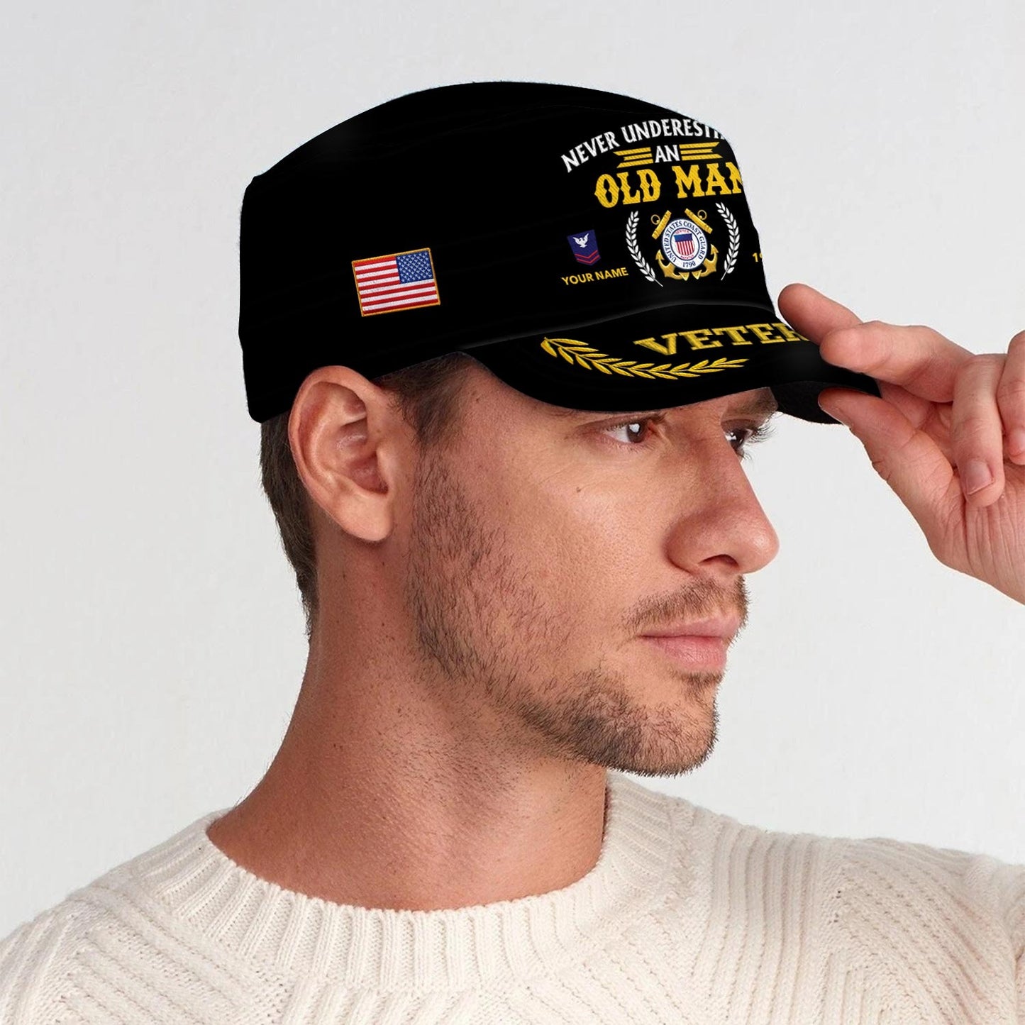 US Coast Guard – Military Cap - Never Underestimate An Old Man