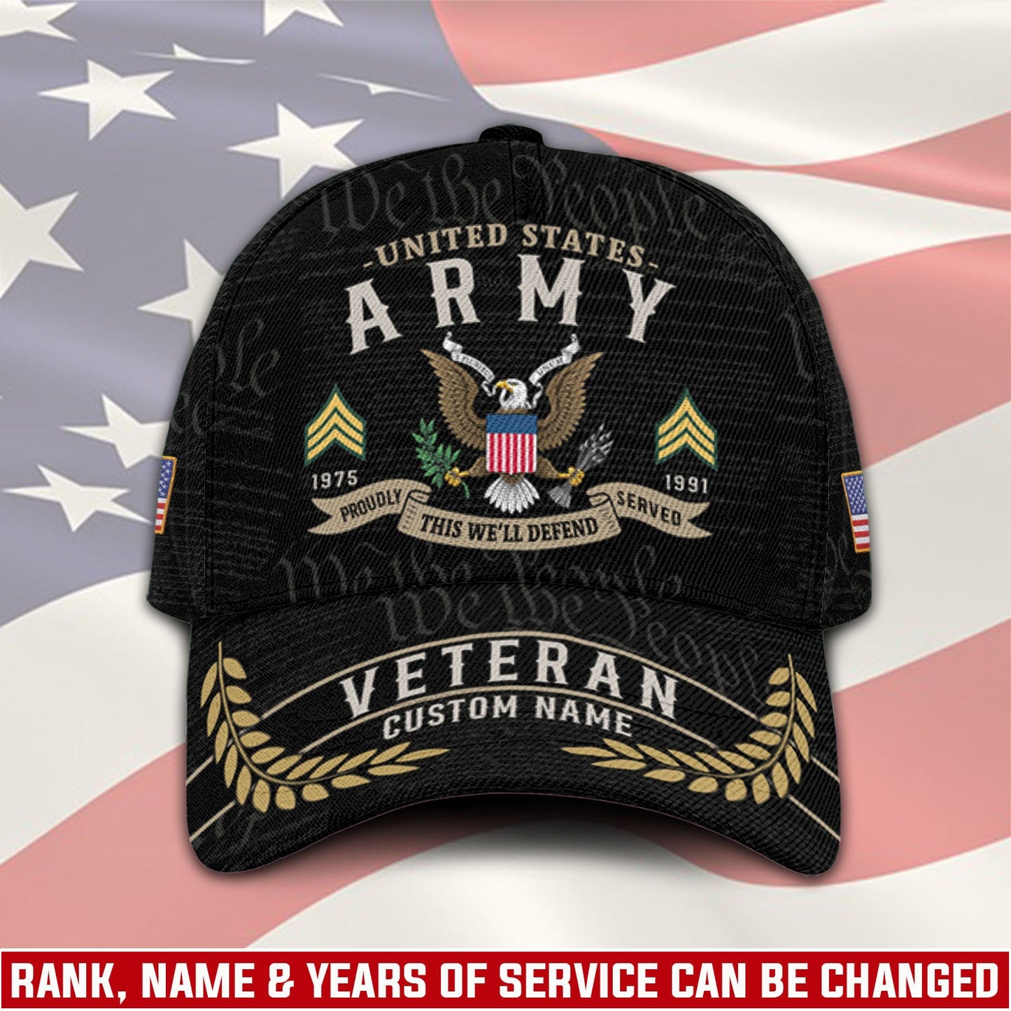 US Army – Classic Cap – Veteran Custom Name