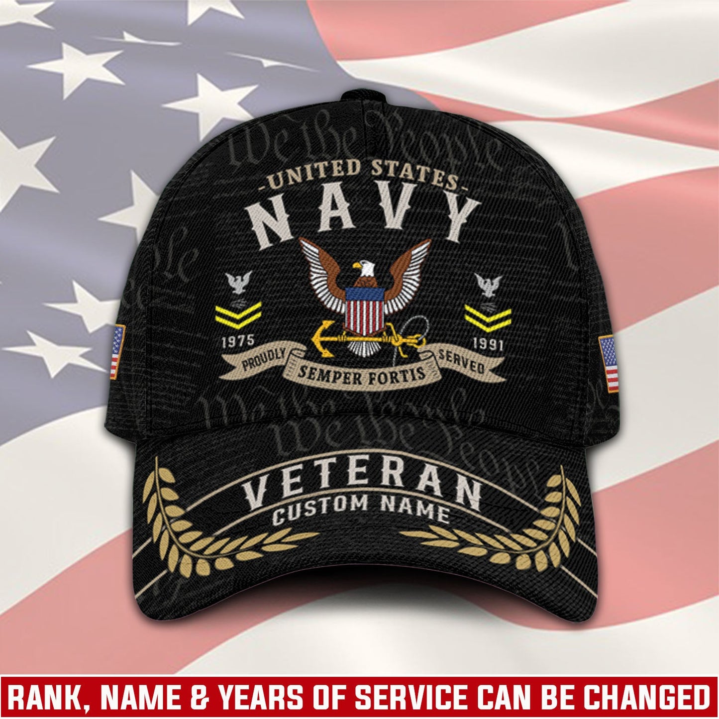 US Navy – Classic Cap – Veteran Custom Name