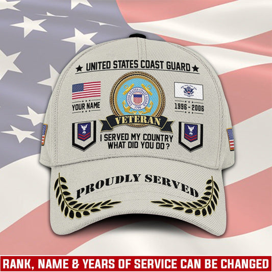 US Coast Guard – Classic Cap –  Veteran Honor Patch