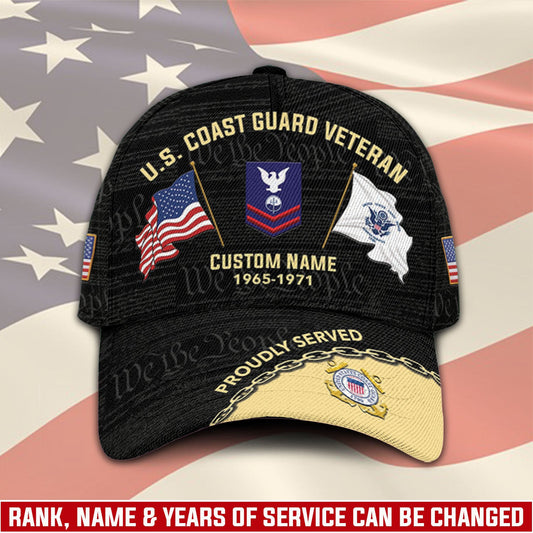 US Coast Guard – Classic Cap – Proudly Served - Flag
