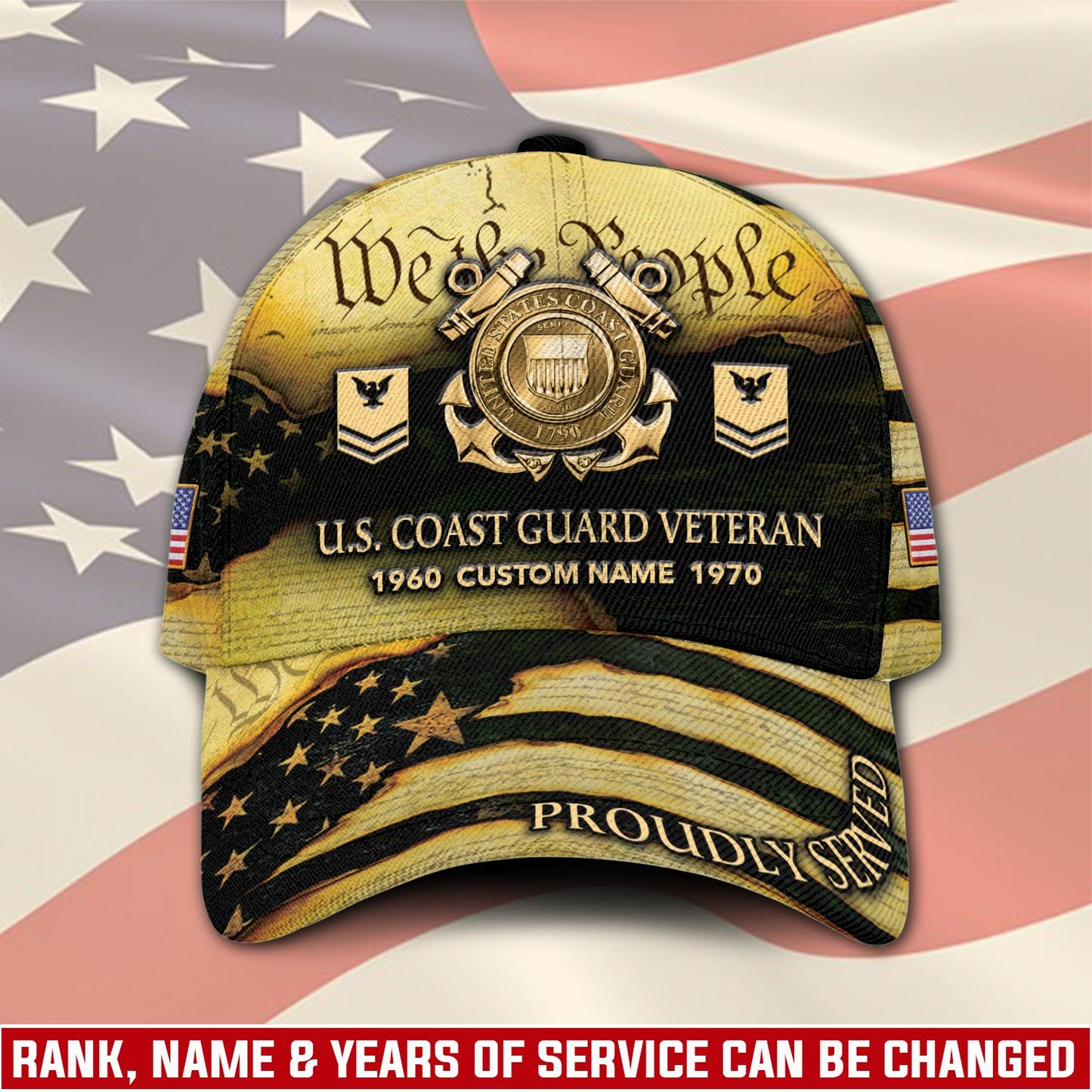 US Coast Guard – Classic Cap – We The People - Gold