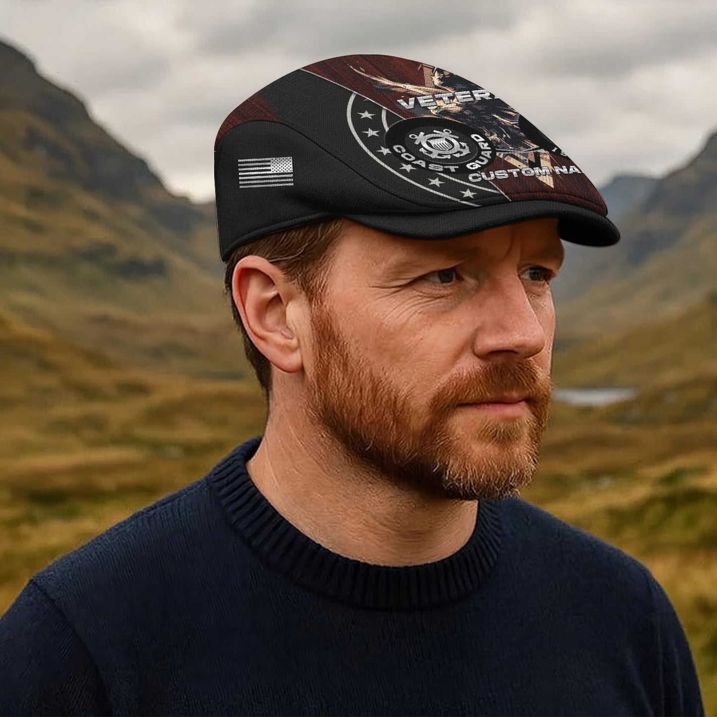 Custom U.S. Coast Guard Jeff Cap – Eagle Star Circle Design