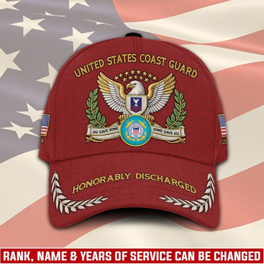 US Coast Guard – Classic Cap –  Veteran Red Emblem