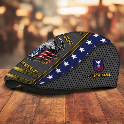 Custom U.S. Coast Guard Jeff Cap – USMC Honor Courage Commitment Veteran Cap